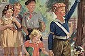 child school crossing guard print with parson russe;; terrier