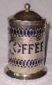 vintage art deco silver coffee tin