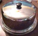 vintage art deco stainless steel cake saver