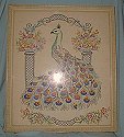 Art Deco Peacock picture embroidery