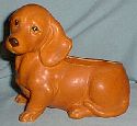 vintage ceramic dachshund dog figurine planter  $6.50