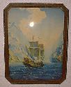 R. Atkinson Fox ship print, framed